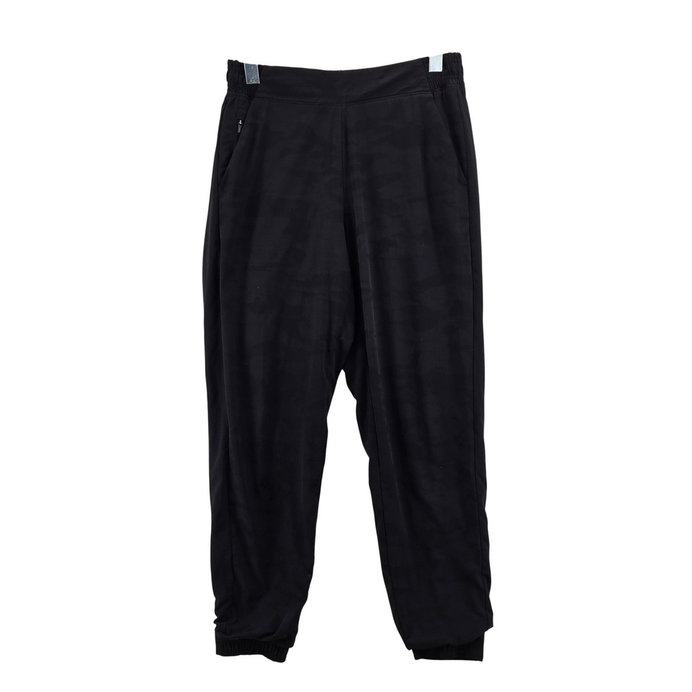 Athleta Brooklyn Textured Lined Jogger Black Camo Pants Womens 6 Activewear